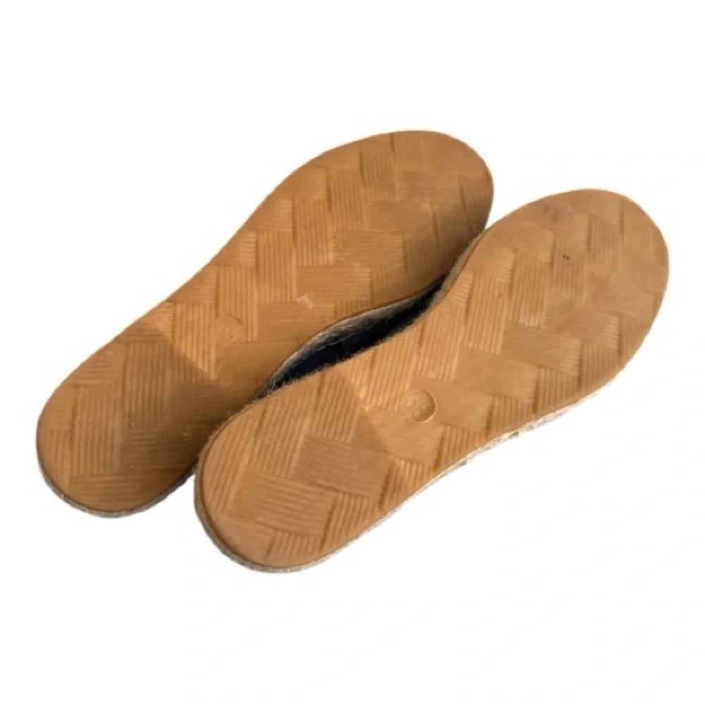 Fabiola’s Spain Espadrilles Blue Suede & Jute Flat Slip-on Shoes Women’s Size 8